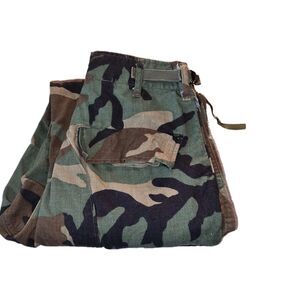 US Army USGI Woodland Camo BDU Outdoor Pants Size XS 24 Or 25 Long 31 Inseam